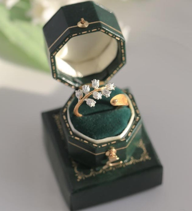 Original Design Of Pure Silver Lily Of The Valley Ring Flower