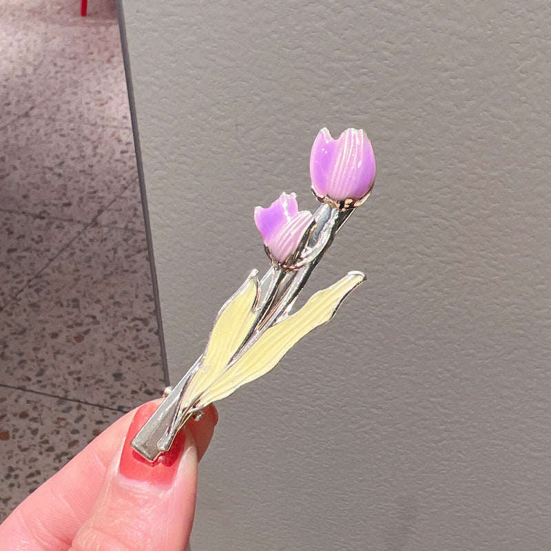Tulip Flower Hairpin Color Drop Oil