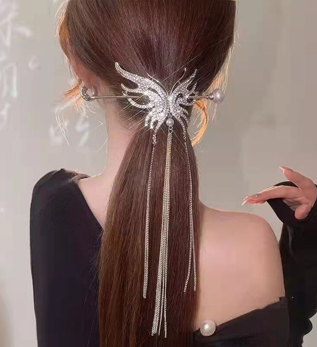 High-end Long Tassel Butterfly Hairpin Super Fairy