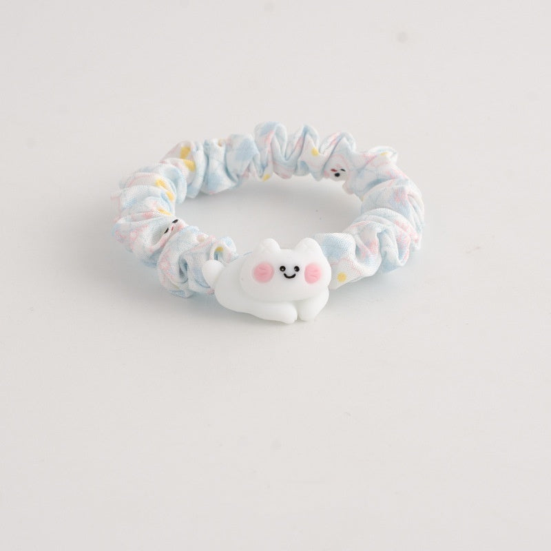 Summer Cute Puppy Floral Small Intestine Hair Ring