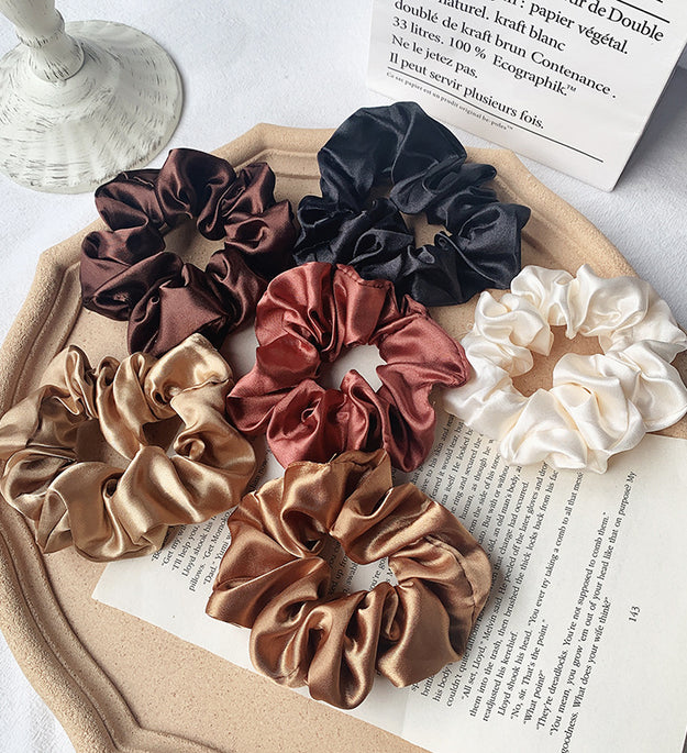 Large Intestine Ring Band South Korea Dongdaemun Solid Color Hair Rope Simple Band
