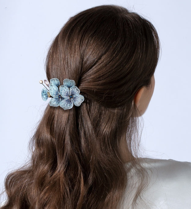 Embroidered Butterfly Flower Headdress Hairpin