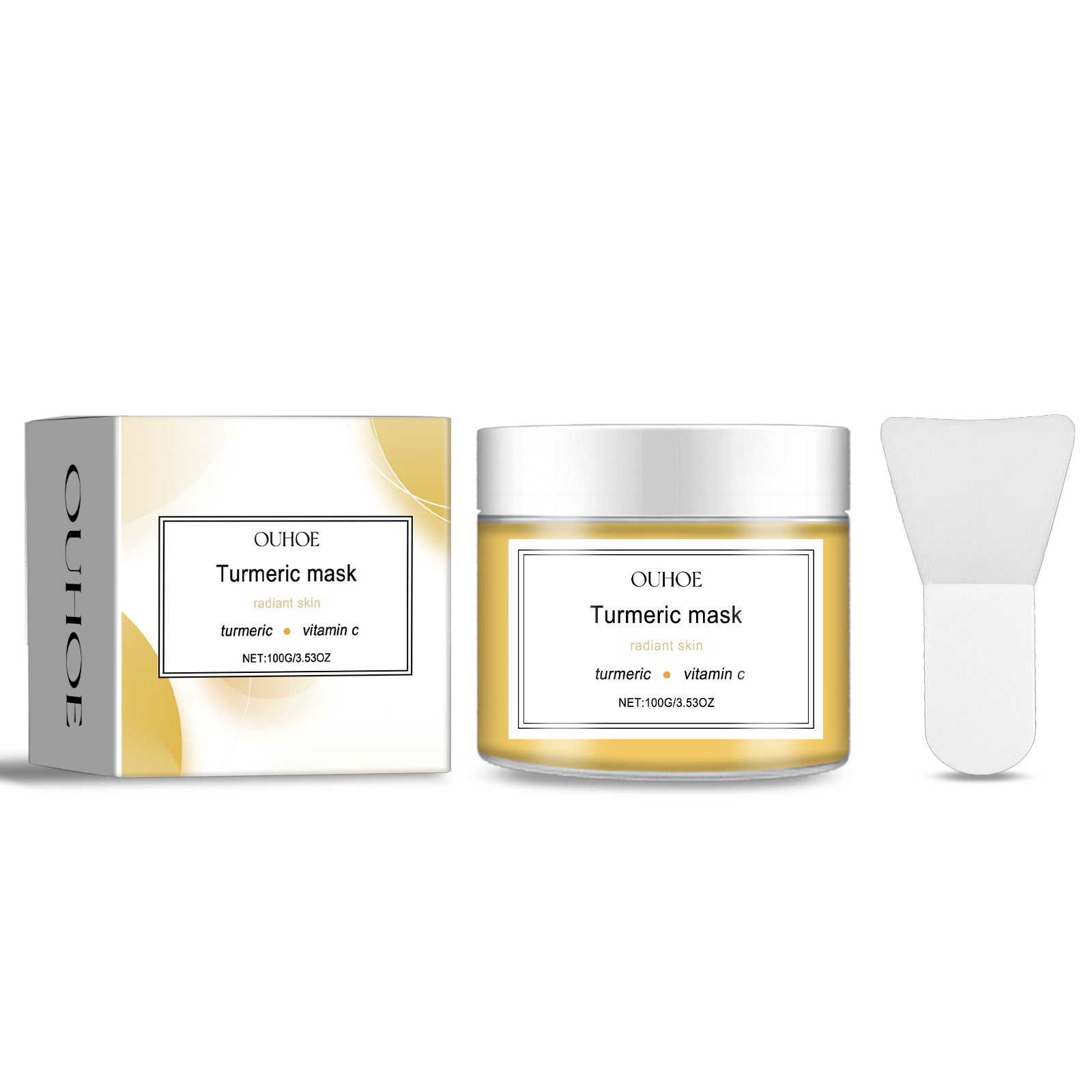 Turmeric Brightening Whitening Pigment Removing Mud Facial Mask