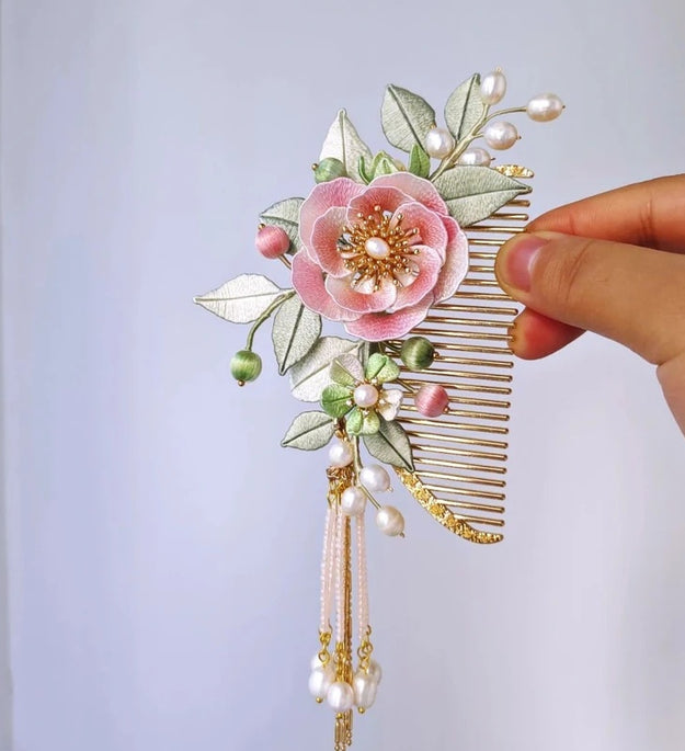 Flower Festival Hair Crown Wrapped With Flower Hairpin