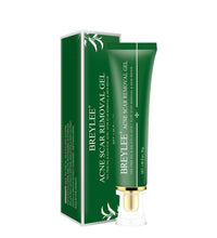 Brey Lee acne scar removal gel in green tube with matching green box for skincare treatment