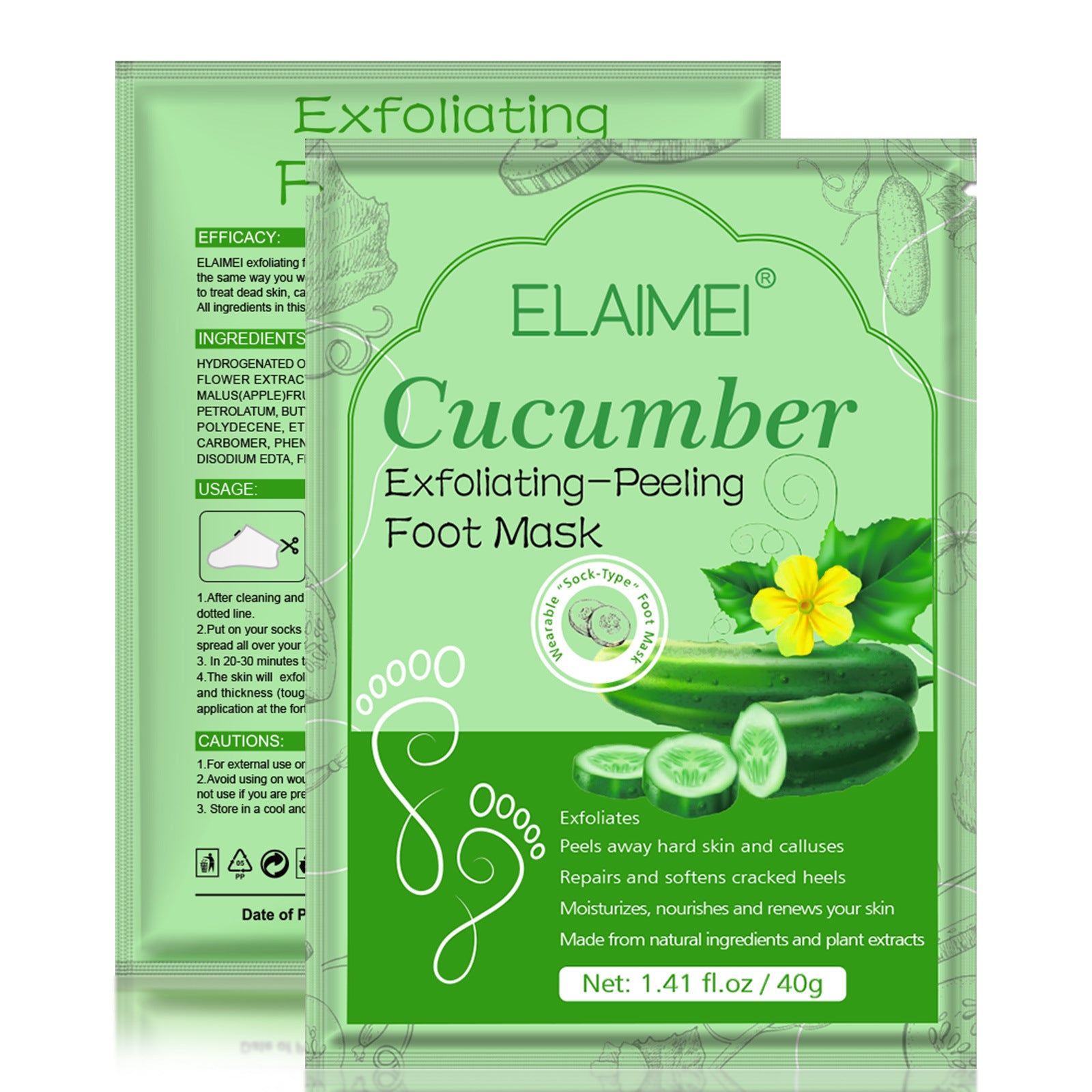 Exfoliating Foot Mask Feet Cream For Dead Skin Removal Foot Care Tool Removing Dead Skin Foot Peeling Whitening Foot