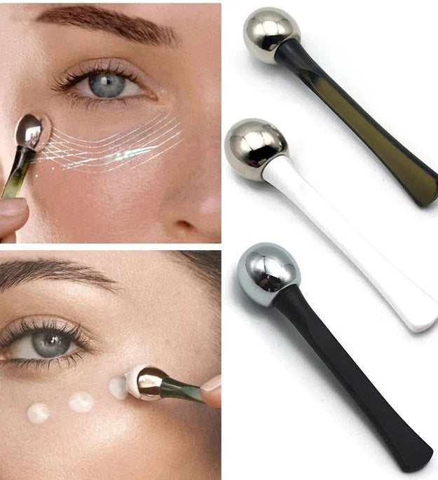 2pc Eye Roller Eye Cream Applicator Cosmetic Spatula Anti Wrinkle Facial Spoon Gold Alloy Face Thin Skin Care Tool  Eye Care Wrinkle Remove Dark Circles