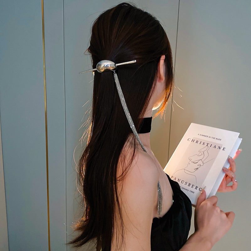 Women's Fashion Personality Moon Tassel Hairpin