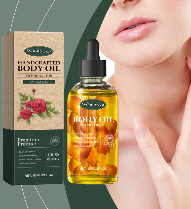 Handmade Vanilla Rose Body Oil Nourishing Skin