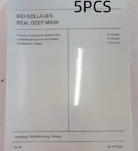 Box of 5 bio collagen deep hydration facial mask packets hydrating pore minimizing firming 34 ml
