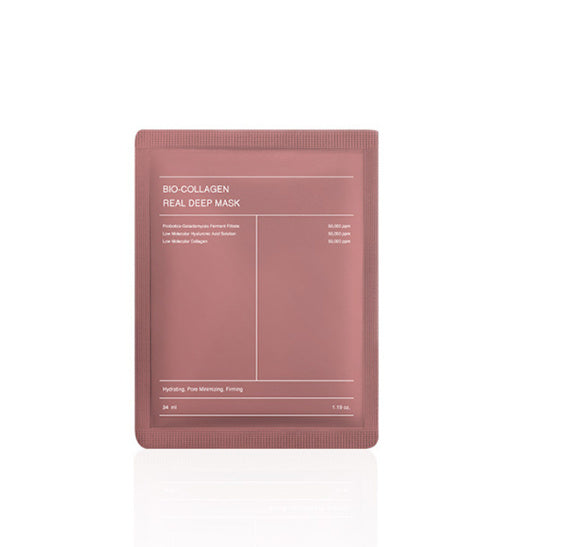 Rose pink bio collagen single use sachet for deep hydration facial mask with hydrating firming care