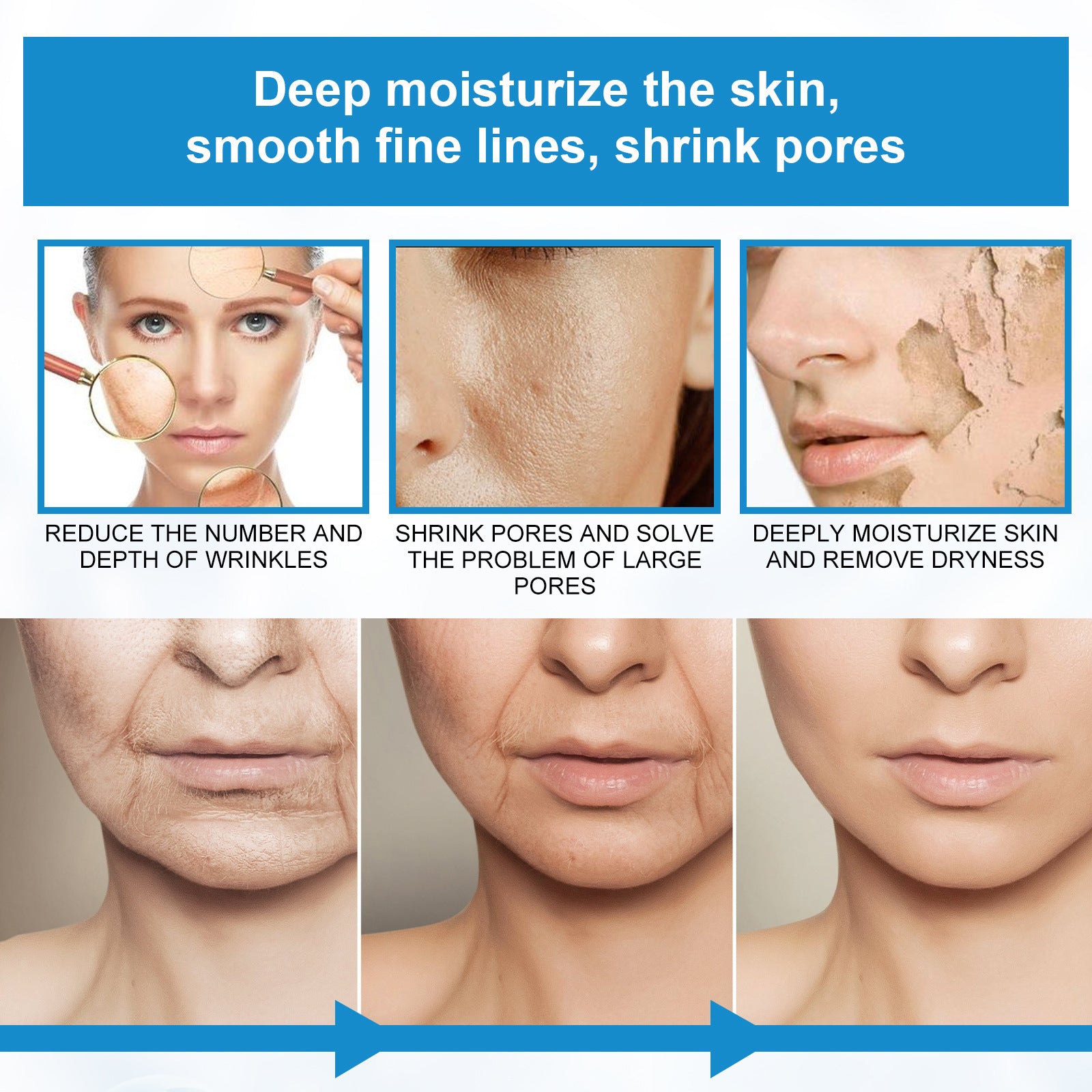Pure Hyaluronic Acid Facial Pore Shrinking Care Solution