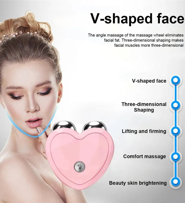 EMS Face Lifting Machine Facial Massager Microcurrent Roller Skin Tightening Rejuvenation Beauty Charging Facial Anti Wrinkle