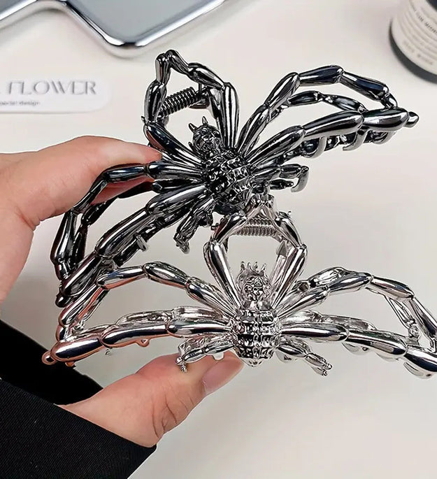 Metal Spider Large Shark Clip Fashion Ponytail Hair Claw