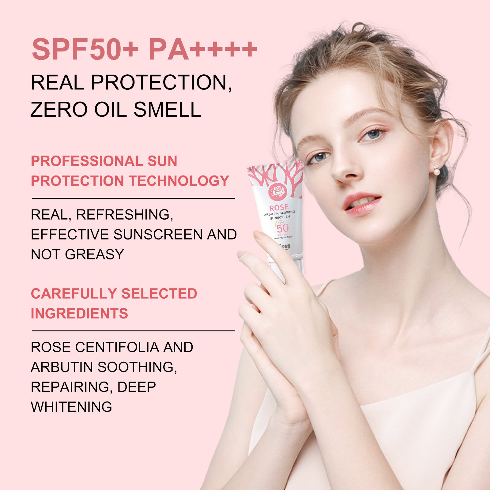 Fruit Glycoside Sunscreen Cream Isolation UV Non-greasy Moisturizing