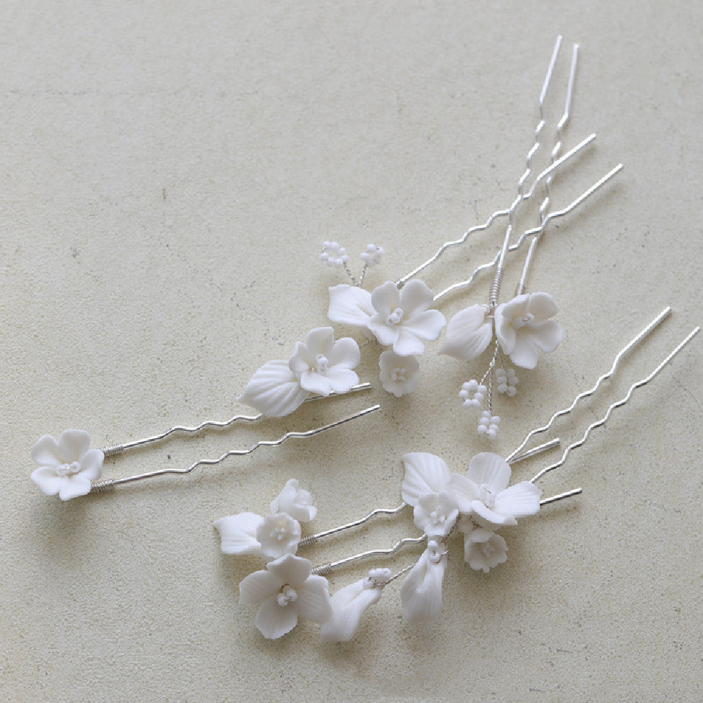 Women's Fashion Ceramic Flower Hairpin