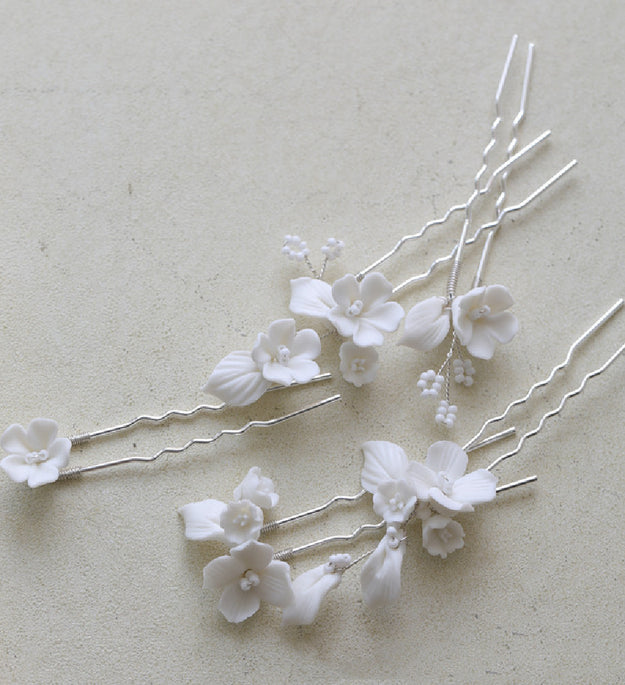 Women's Fashion Ceramic Flower Hairpin