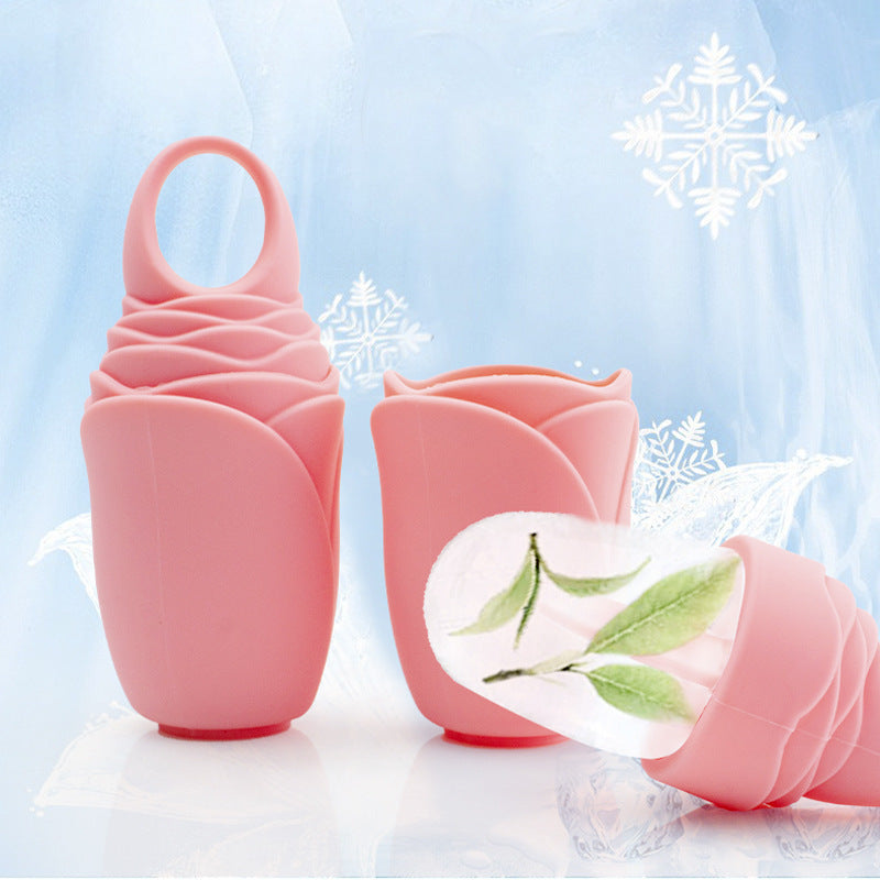 Silicone Face Application Ice Tray Rose Face Ice Compress Instrument