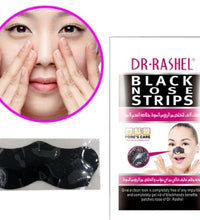 Dr Rashel blackhead remover nose strips with woman applying strip on nose for clear skin