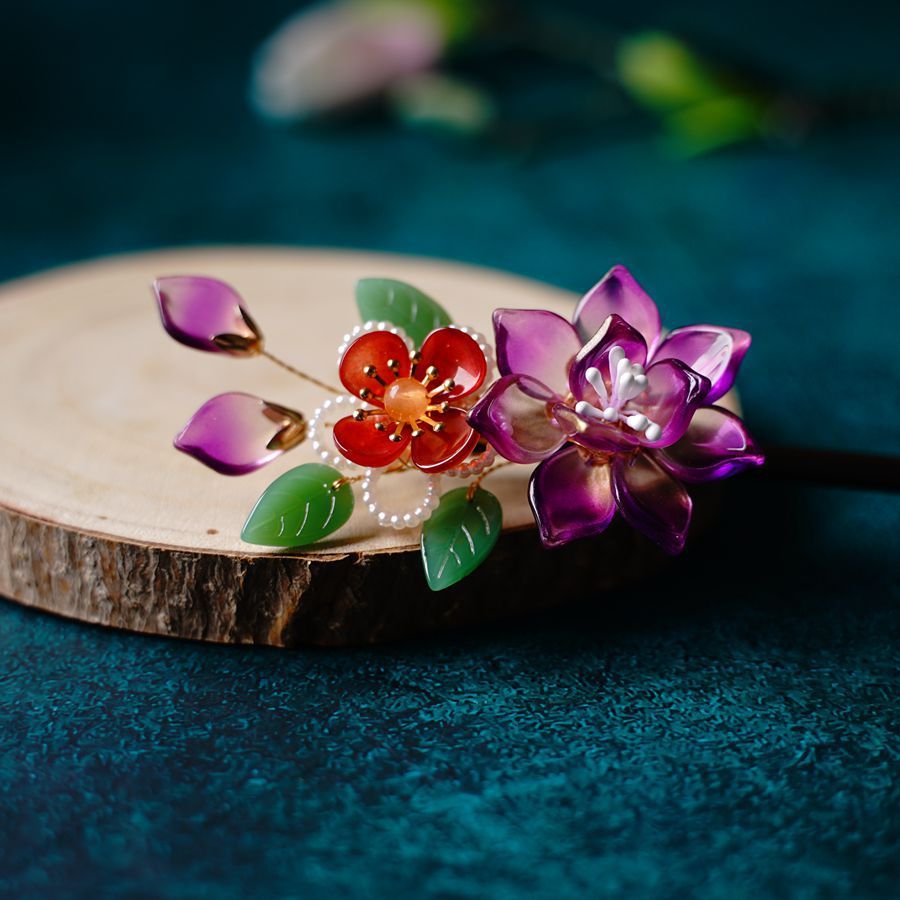 New Original Butterfly Wood Tassel Hairpin Ancient Style Hanfu