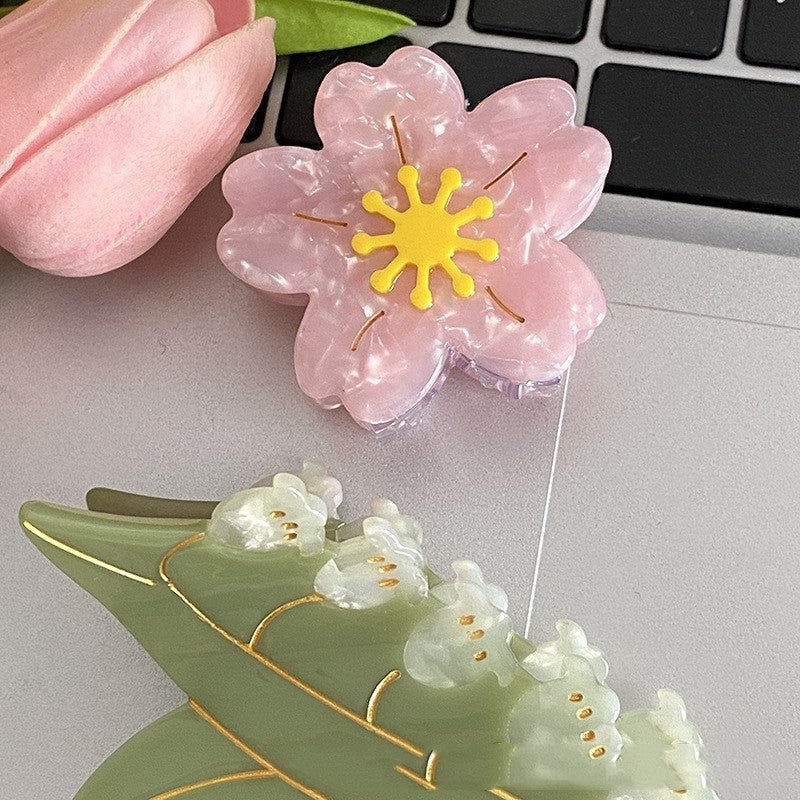 Flower Cherry Blossom Bell Orchid Grab Clip