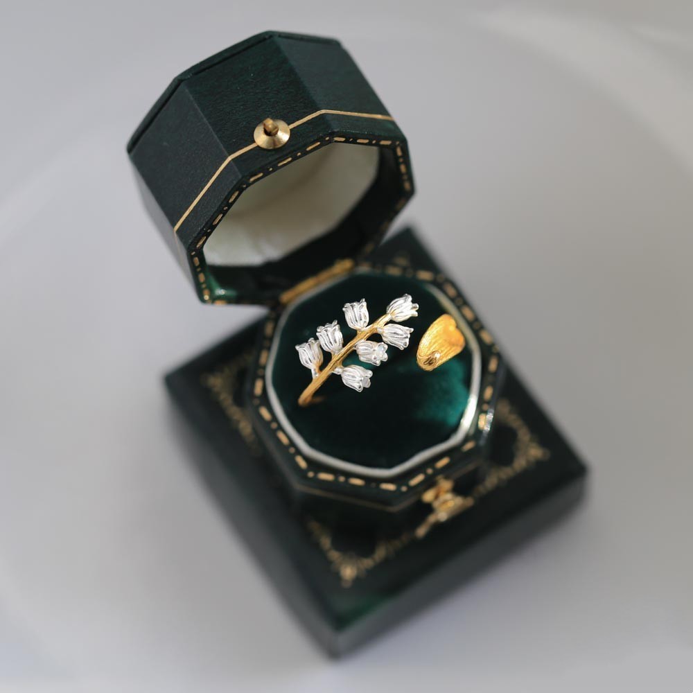 Original Design Of Pure Silver Lily Of The Valley Ring Flower