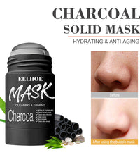 Bamboo charcoal cleansing mask solid stick for clearing and firming skin with before and after nose results