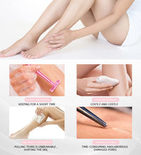 Woman with smooth legs using hair removal mousse for sensitive skin compared to shaving, laser, waxing, and plucking methods