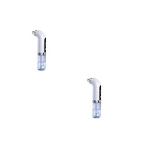 White electric pore vacuum cleaner with transparent dust container and ergonomic design