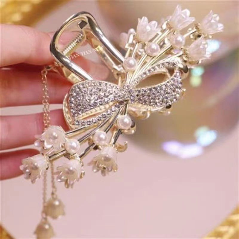 Butterfly Pearl Tassel Hair CurlerHair Catching