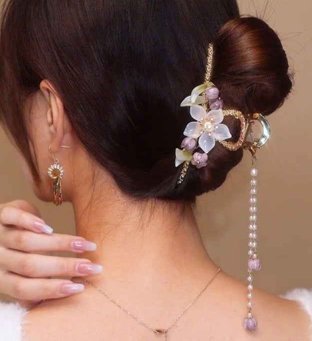 Purple Bell Orchid Fringed Clip Large Super Fairy