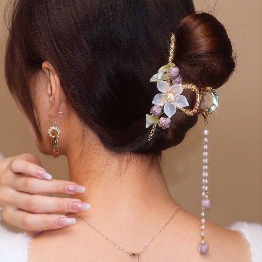 Purple Bell Orchid Fringed Clip Large Super Fairy