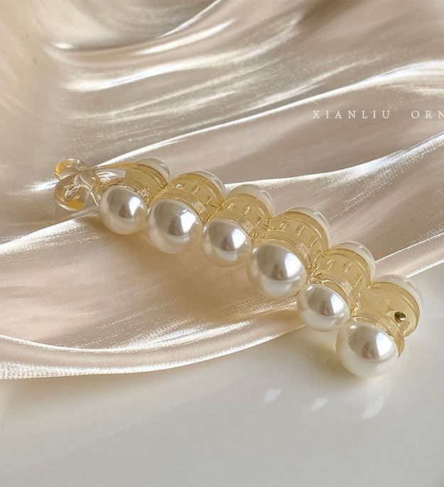 Horsetail Clip Banana Clip Large Pearl Hair Clip