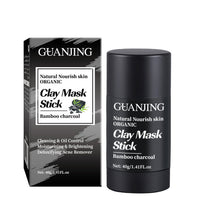 Guanjing organic bamboo charcoal face mask clay stick with detoxifying and moisturizing benefits