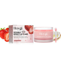 Hoygi Double Effect Lip Care cream with strawberry and coconut for natural moisturizing and lip recovery