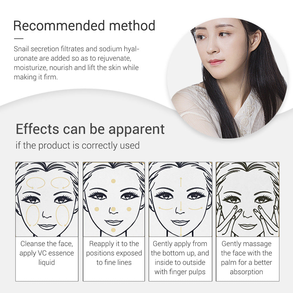 Step-by-step guide for applying hyaluronic acid vitamin C serum on face to moisturize and lift skin