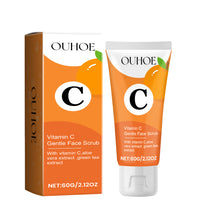 OUHOE vitamin C facial cleanser gentle face scrub with aloe vera and green tea extract 60g