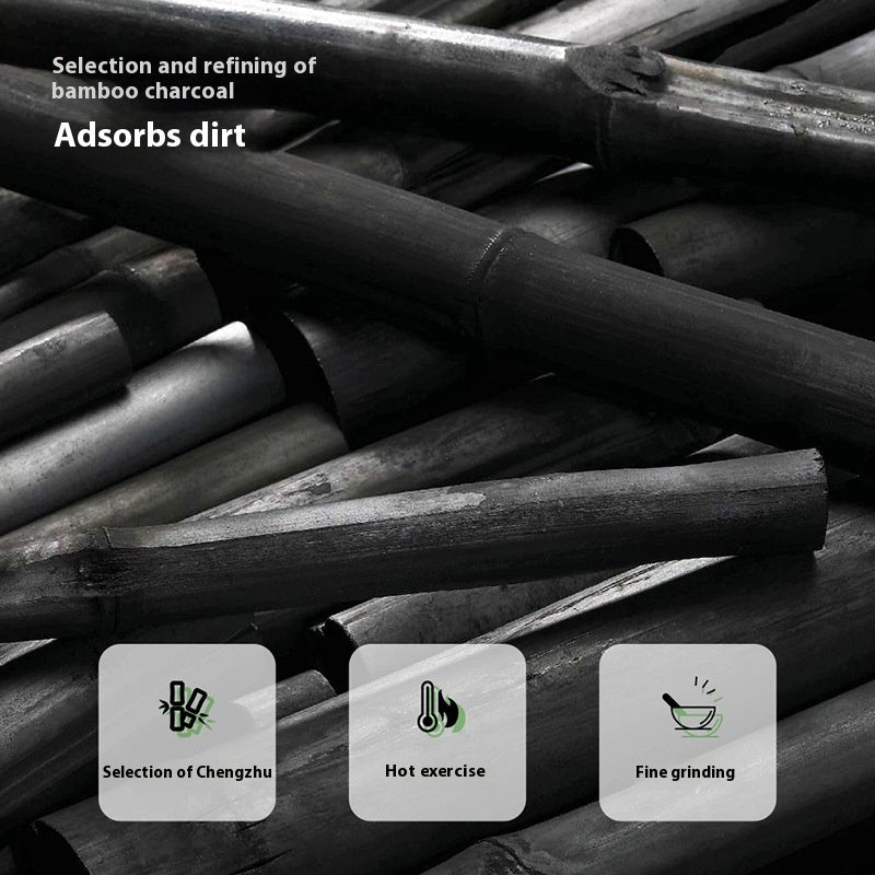 Close-up of fine black bamboo charcoal sticks used in bamboo charcoal blackhead remover cream for adsorbing dirt