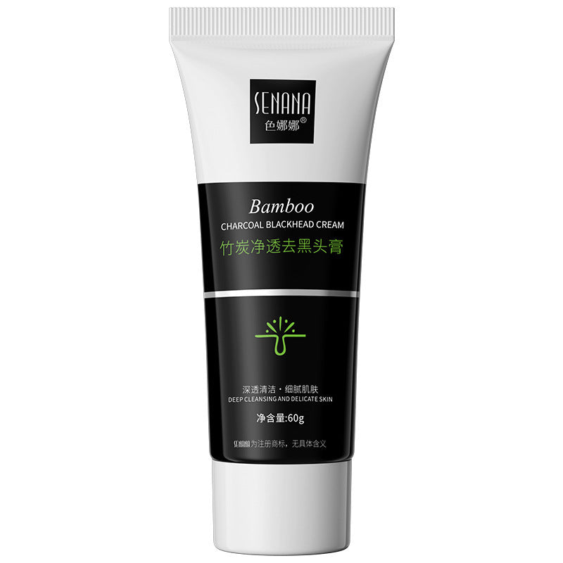 Senana bamboo charcoal blackhead remover cream tube for deep cleansing and delicate skin