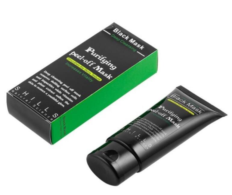 Bamboo charcoal blackhead mask purifying peel off black mask tube and green black box