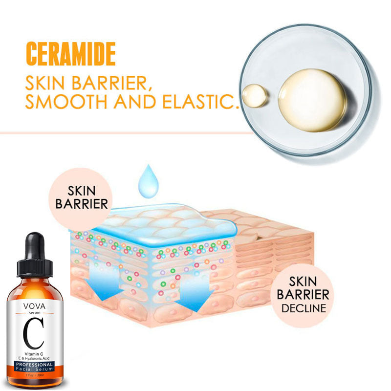VOVA Vitamin C Professional Facial Serum with Ceramide for skin barrier support best facial serum for brightening skin
