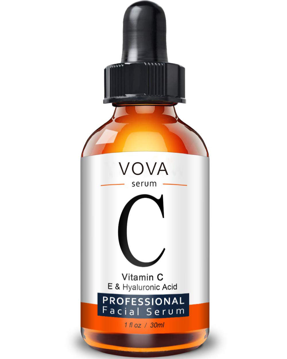 VOVA Vitamin C professional facial serum bottle with hyaluronic acid best facial serum for brightening skin