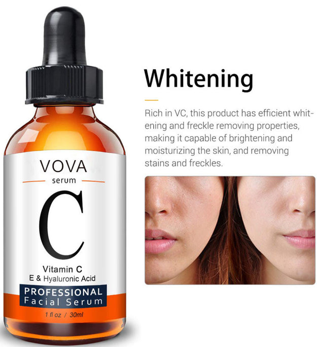 VOVA professional facial serum with Vitamin C for best facial serum for brightening skin and removing freckles
