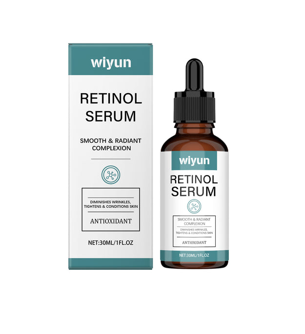 Wiyun retinol serum for wrinkles with antioxidant formula for smooth radiant complexion 30ml bottle and box