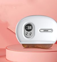 White modern zdeer electronic bread maker with digital display on pink background