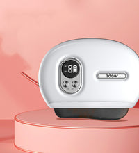 White zdeer electronic bread maker with digital display and control buttons on pink background